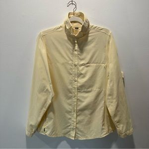 REI Co-op Sahara Button Up Hiking Outdoor Utility Yellow Shirt Women’s size L